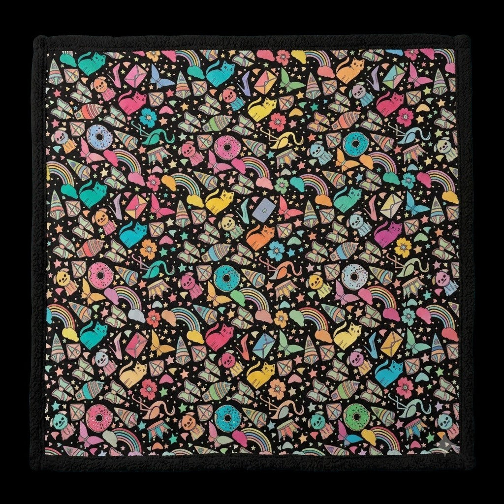Black SnuggShine blanket colored in
