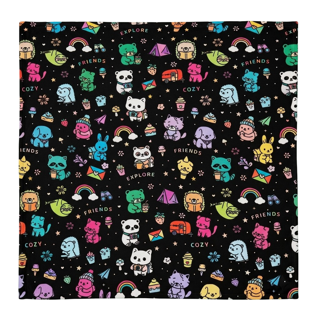 Black SnuggShine blanket colored in